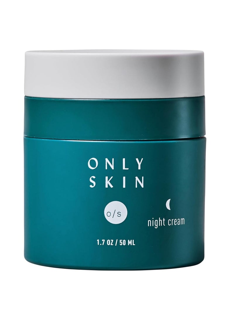 Face Moisturizer, Night Cream, Overnight Moisturizer (1.7 Ounce) - Anti Aging Nighttime Moisturizer, Creatine to Stimulate Collagen Production, Lactic Acid to Improve Skin Texture