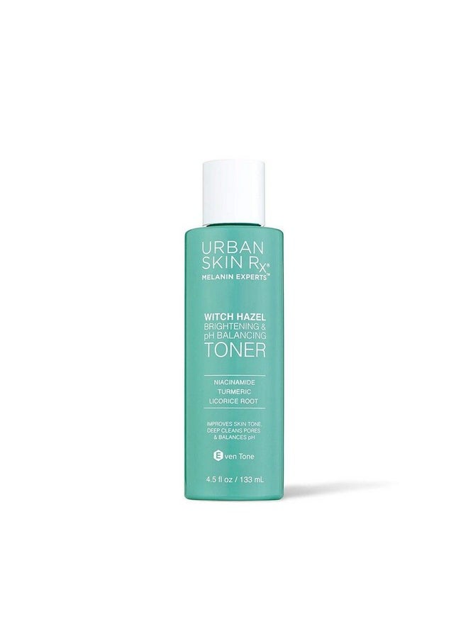 Witch Hazel Brightening & pH Balancing Toner, USRx®, Clarifies Pores, Improves The Appearance of Uneven Skin Tone, Formulated with Antioxidants, Niacinamide and Alpha Hydroxy Acids, 4.5 Fl Oz