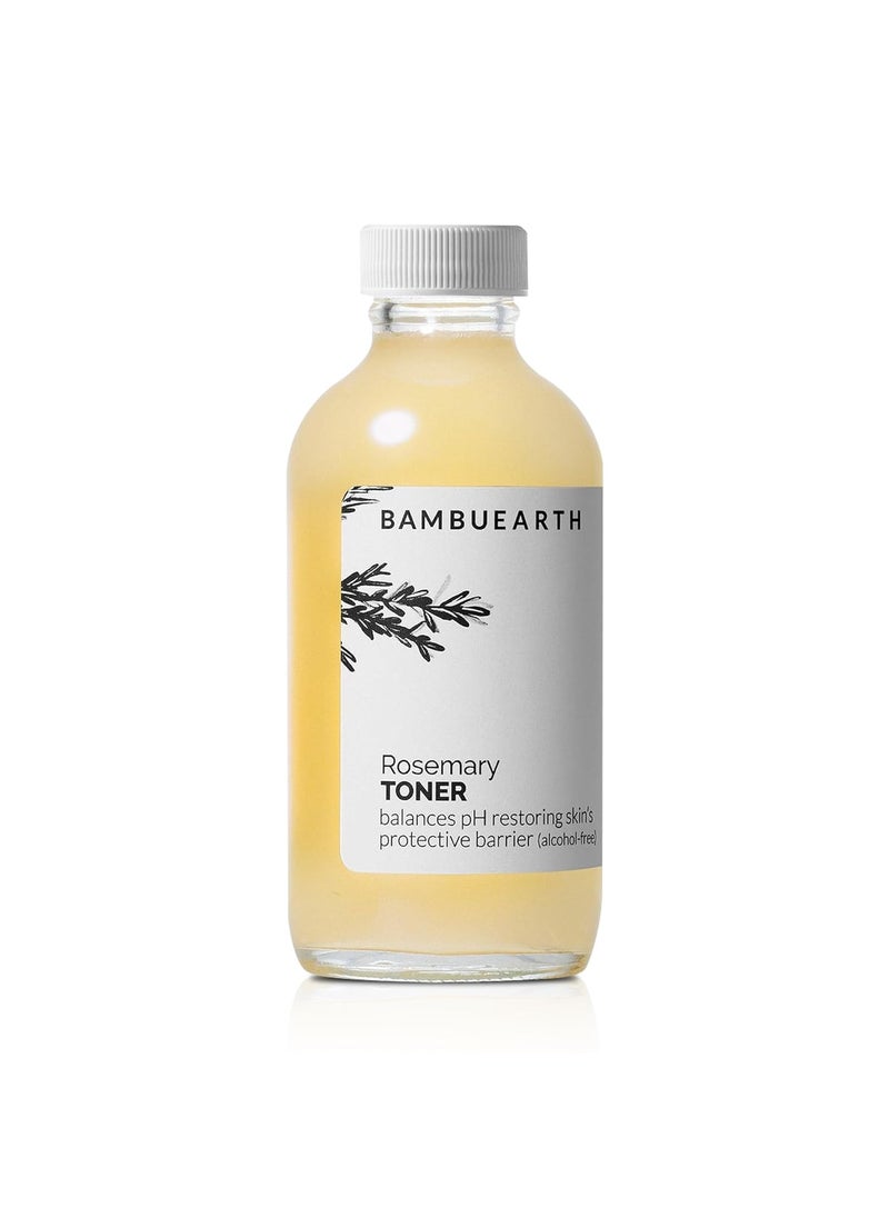 Bambu Earth Rosemary Face Toner with Witch Hazel 4 oz  AlcoholFree Toner with Organic Ingredients Vegan Skincare and EWG Certified for Healthy Glowing Skin