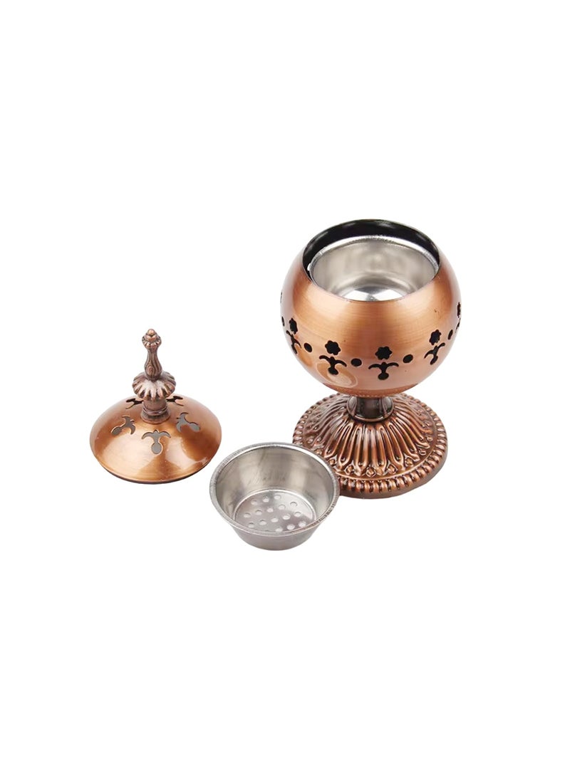 Thirteenkcanddle Bakhoor Electric Incense Burner Middle Eastern Style Tabletop Electric Censer Metal Incense Burner Pack of 1 Mix Color