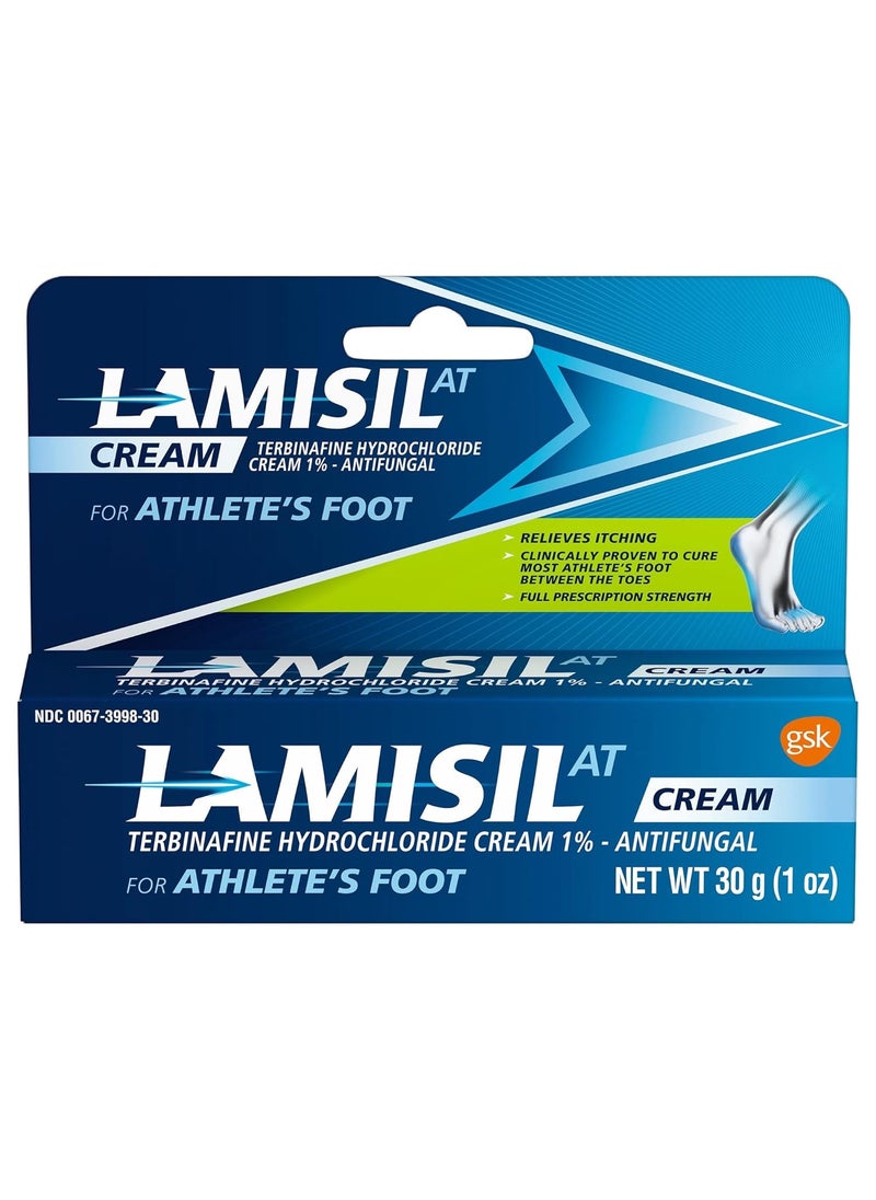 Lamisil Athelete's Foot Antifungal Cream, Full Prescription Strength for Itching, Burning, Cracking, and Scaling, 1 ounce (Pack of 2)