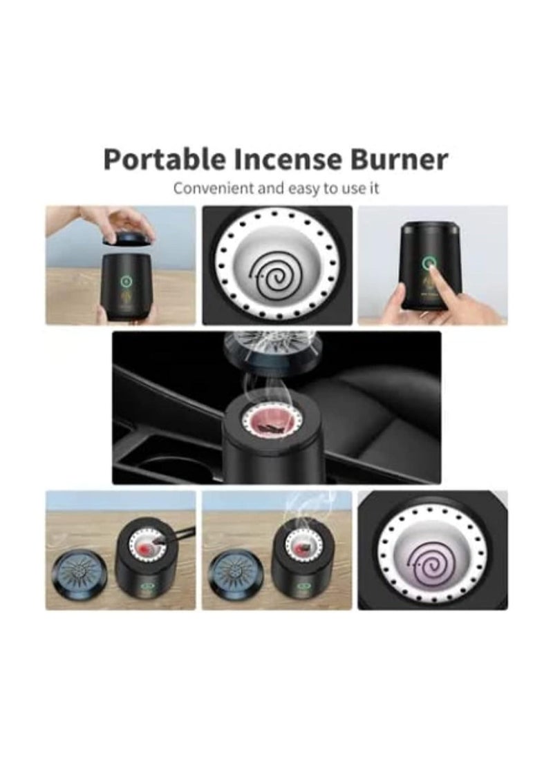 Mini Oud Bakhoor Incense Burner – Portable USB-C Rechargeable, Ideal for Home & Car Fragrance & Aromatic Decor