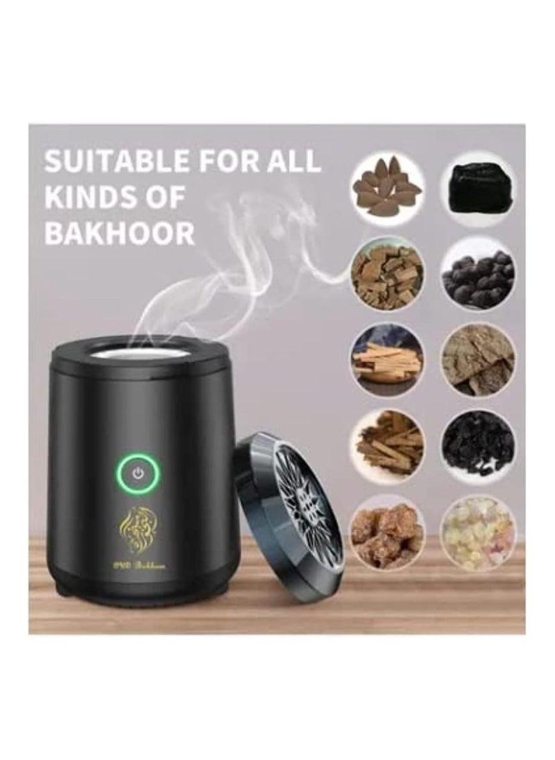 Mini Oud Bakhoor Incense Burner – Portable USB-C Rechargeable, Ideal for Home & Car Fragrance & Aromatic Decor