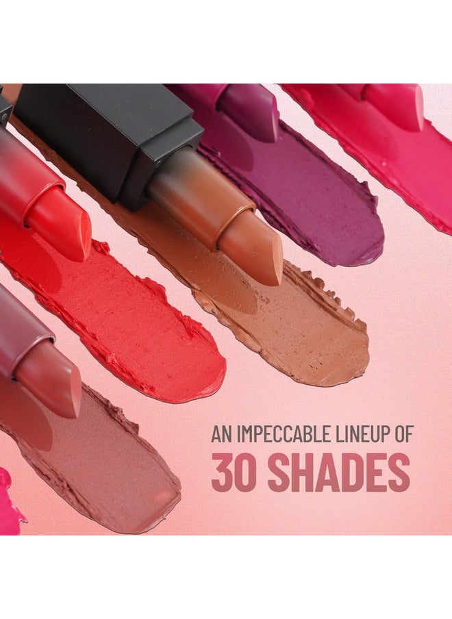 Swiss Beauty Hd Matte Pigmented Smudge Proof Lipstick | Creamy Matte Long Stay Lipstick | Bold Wine, 3.4g