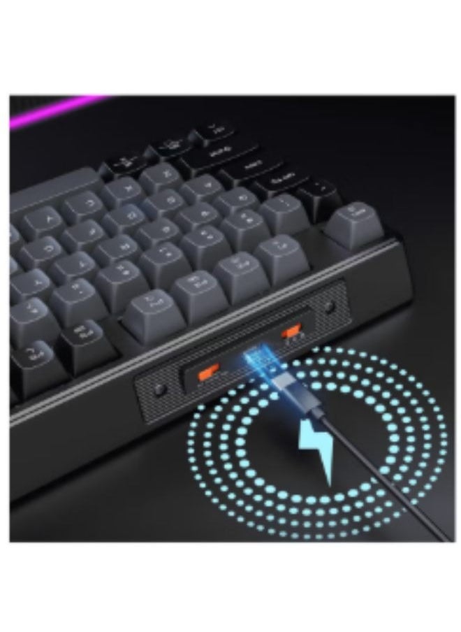 MEETION MK14 TKL Three Mode Wireless/Bluetooth/Wired Hot Swappable Gaming Keyboard 87 keys Game Peripheral RGB LED Light-Weight Mechanical Gaming Keyboard