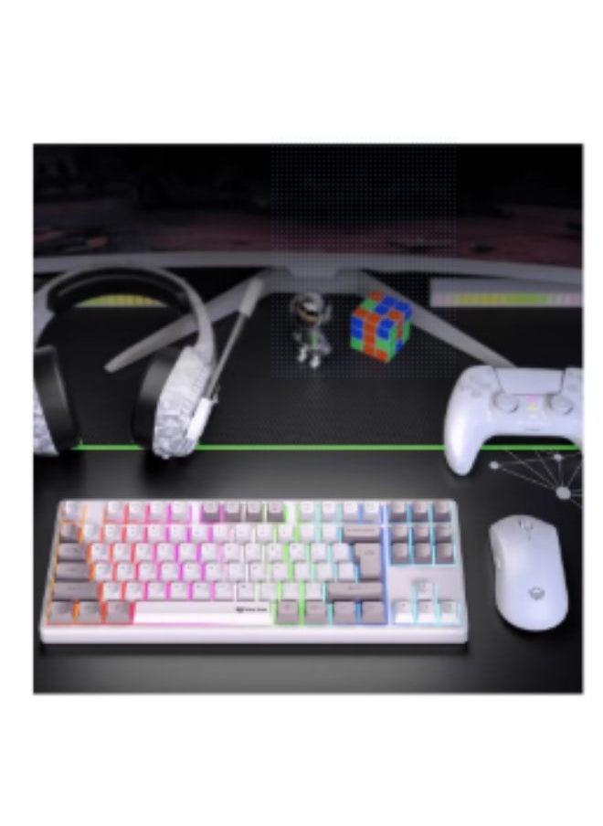 MEETION MK14 TKL Three Mode Wireless/Bluetooth/Wired Hot Swappable Gaming Keyboard 87 keys Game Peripheral RGB LED Light-Weight Mechanical Gaming Keyboard