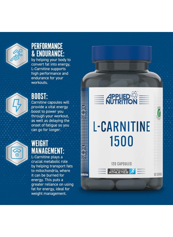 L-Carnitine 1500, 120 Capsules, 60 Servings