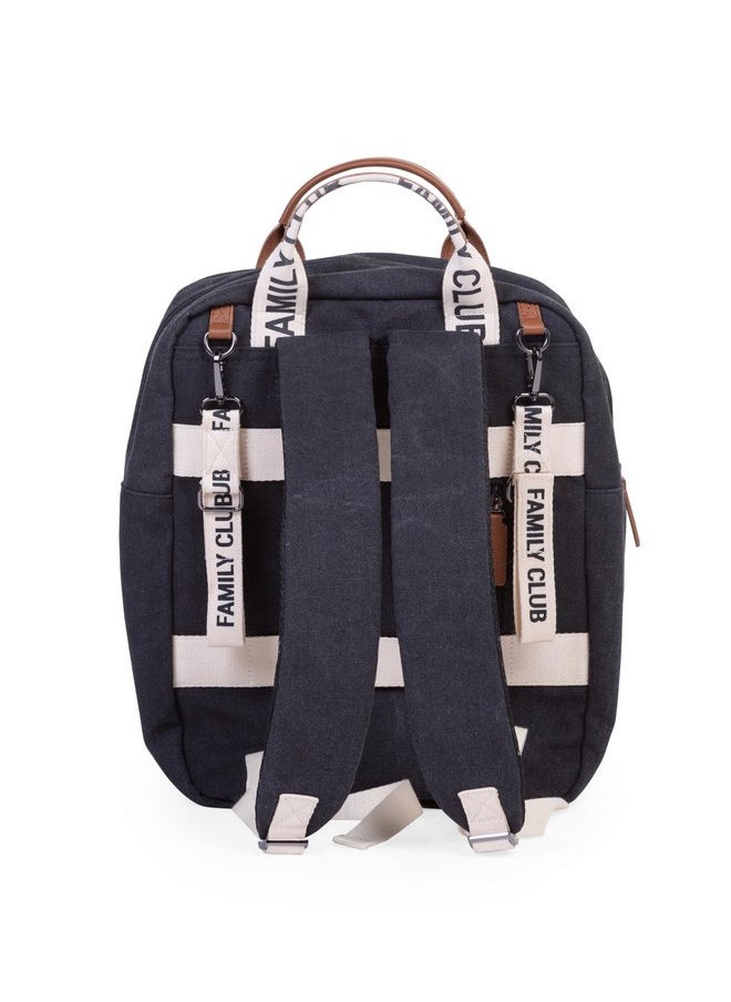 Childhome Family Club Signature Backpack, Water-Repellant Family Travel Backpack, Includes Changing Pad, Stroller Hooks and Trolley Belts, Black