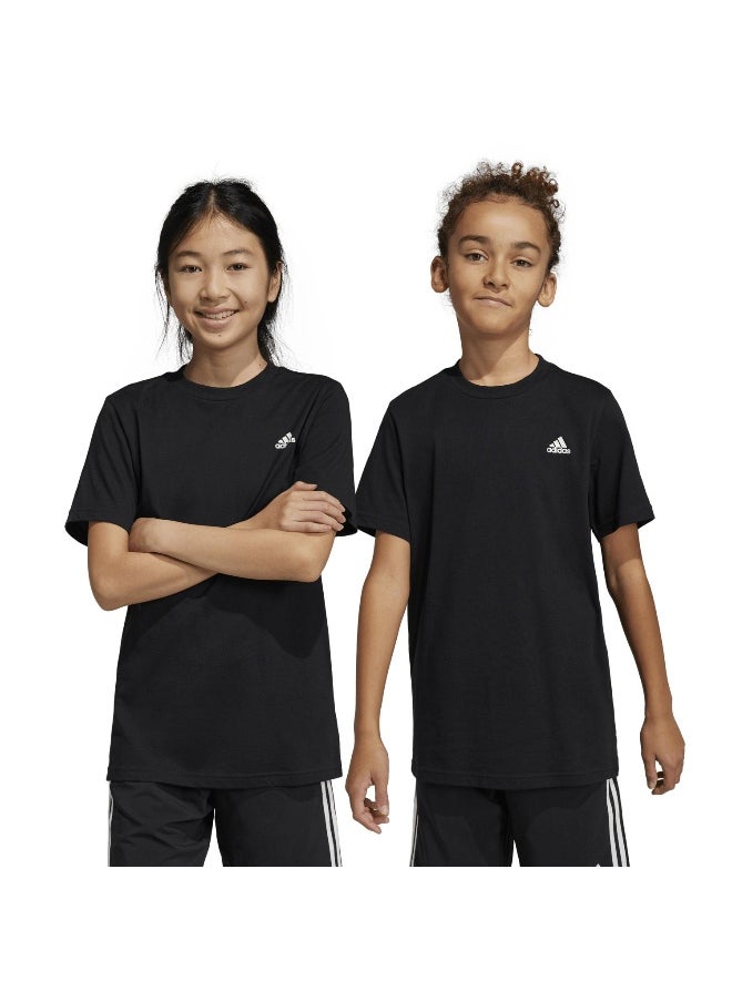 adidas U Sl Tee Black Training T-Shirts 7-8Y