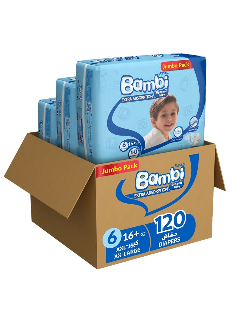 Baby Diapers, XXL, Size 6 - 120 Count