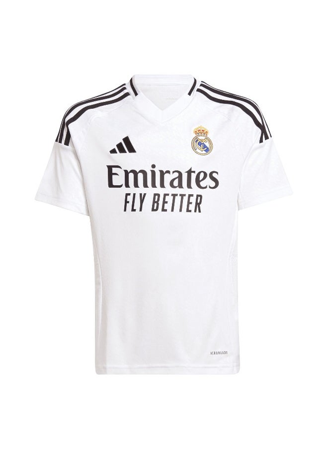 Adidas Real H Jsy Y White Football Jerseys For Boys 128