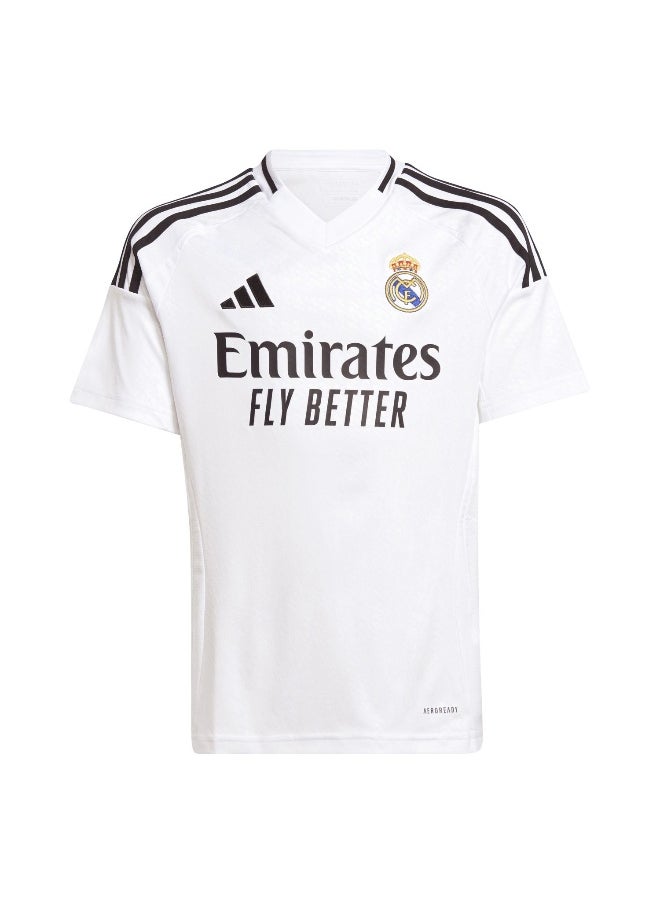Adidas Real H Jsy Y White Football Jerseys For Boys 128