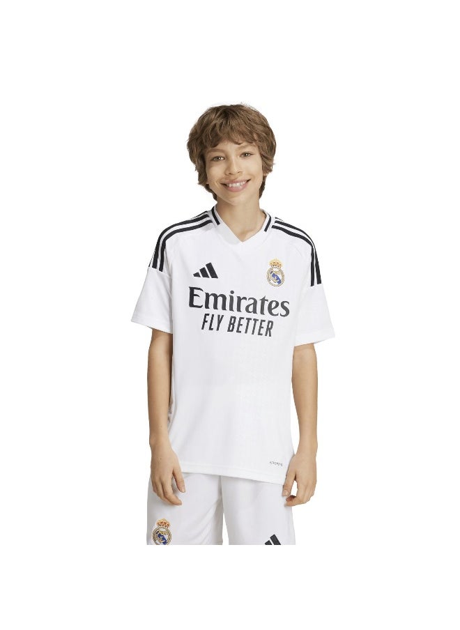 Adidas Real H Jsy Y White Football Jerseys For Boys 128