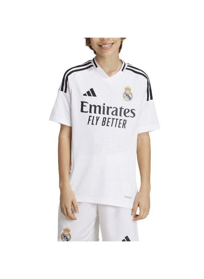 Adidas Real H Jsy Y White Football Jerseys For Boys 128
