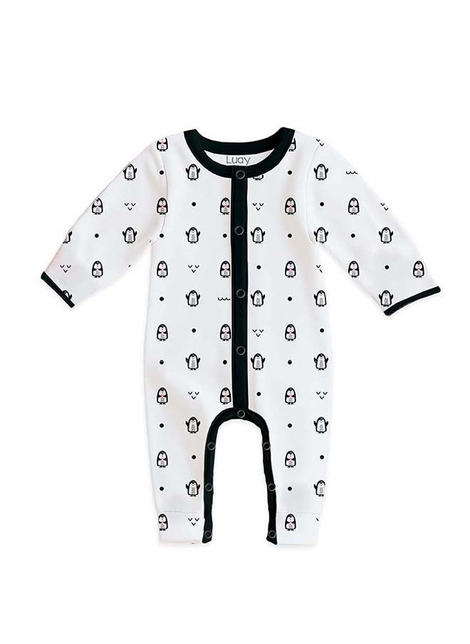 LUAY 100% Cotton Full Sleeves Penguins Printed Baby Romper,Bodysuit Jumpsuit for Baby Girls & Baby Boy