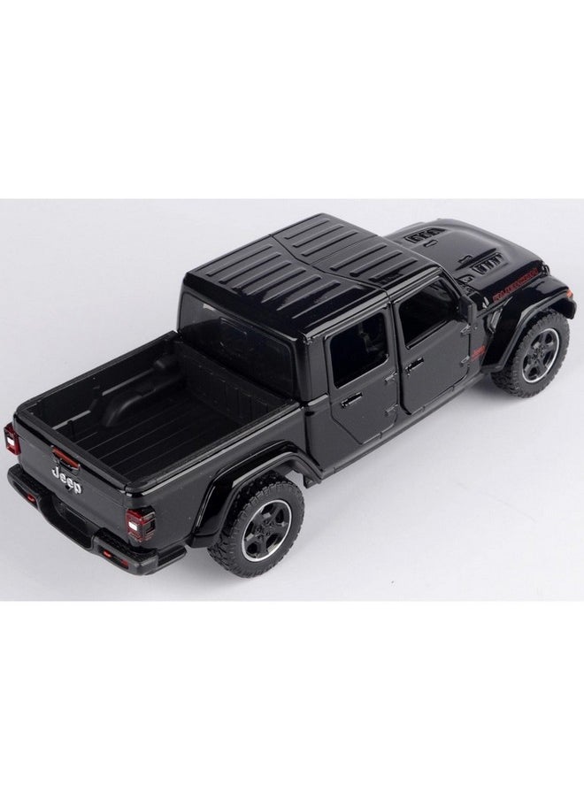 2021 Gladiator Rubicon (Closed Top) Pickup Truck Black 1/27 Diecast Model Car by Motormax 79368