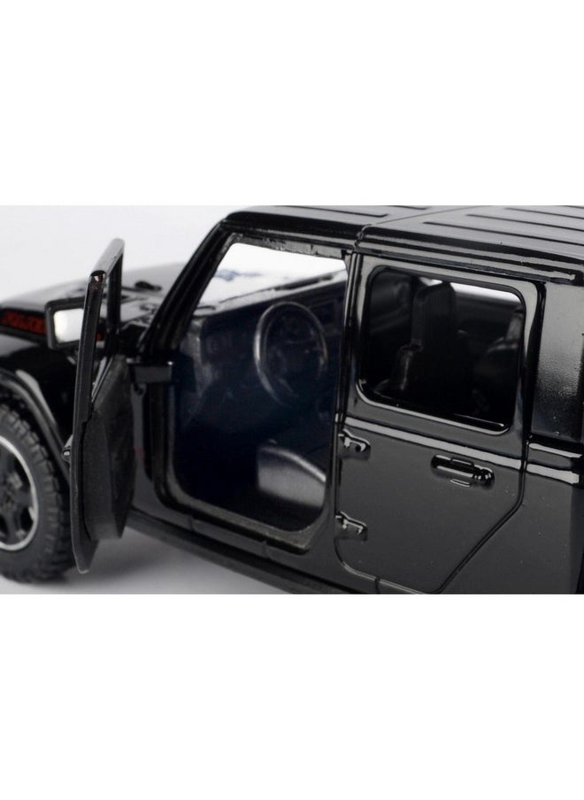 2021 Gladiator Rubicon (Closed Top) Pickup Truck Black 1/27 Diecast Model Car by Motormax 79368