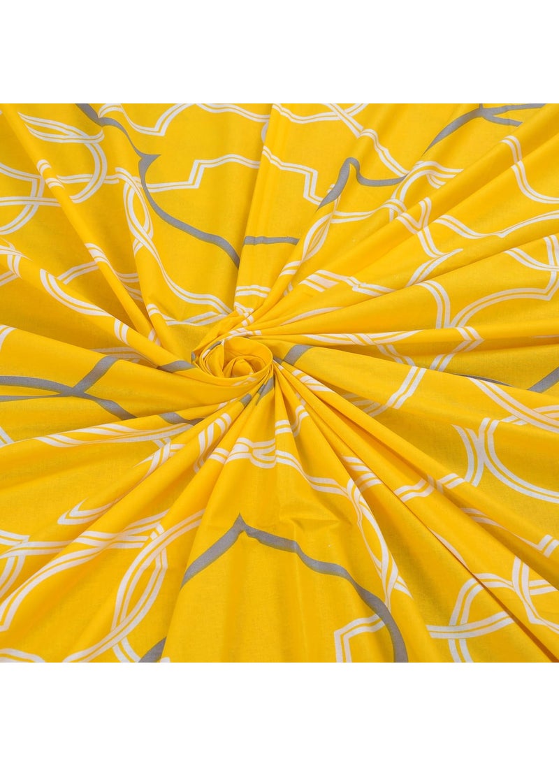 HUESLAND by Ahmedabad Cotton 144 TC Elastic Bedsheet for Single Size Bed Cotton with 1 Pillow Cover 3ft x 65ft
