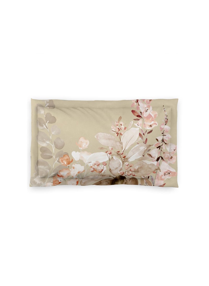 DDecor Pack of 1 Cotton Single 150 TC Bedsheet with 1 Pillow Cover Beige