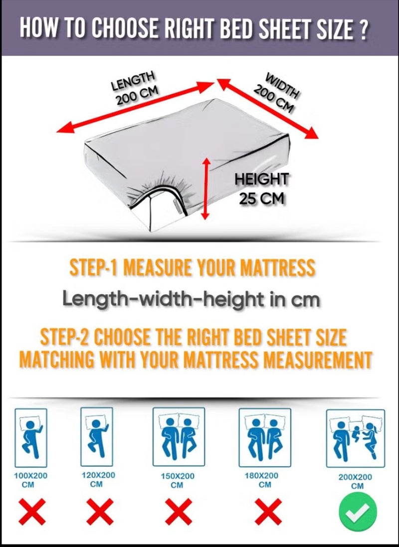 Black Striped King Bed Sheet Sets Cotton 3 Piece Set Deep Pocket 200x200+25cm