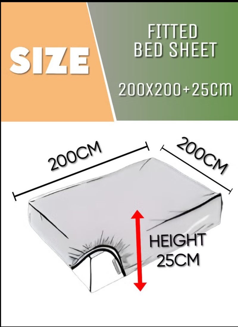 Black Striped King Bed Sheet Sets Cotton 3 Piece Set Deep Pocket 200x200+25cm