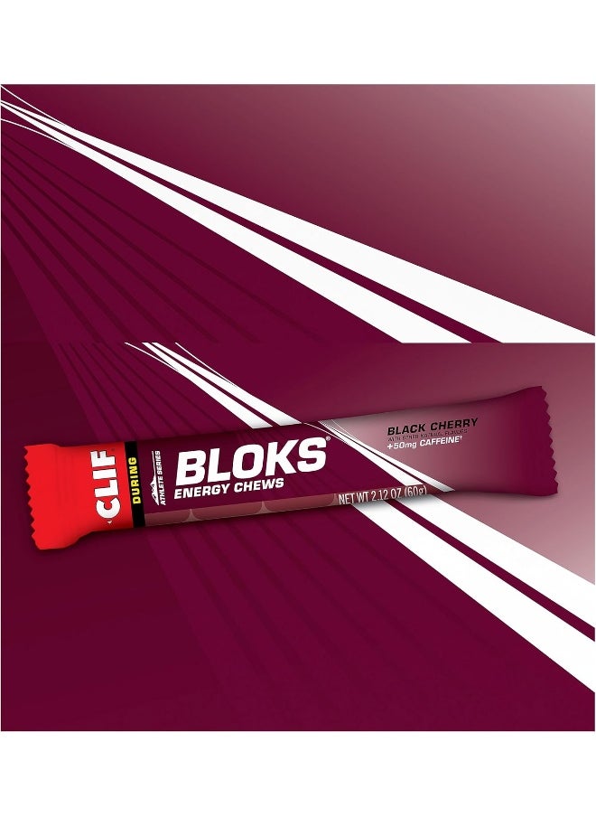 Bar Energy Chews Blocks Black Cherry Flavor 50mg Caffeine