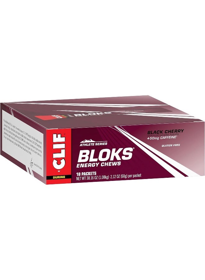 Bar Energy Chews Blocks Black Cherry Flavor 50mg Caffeine