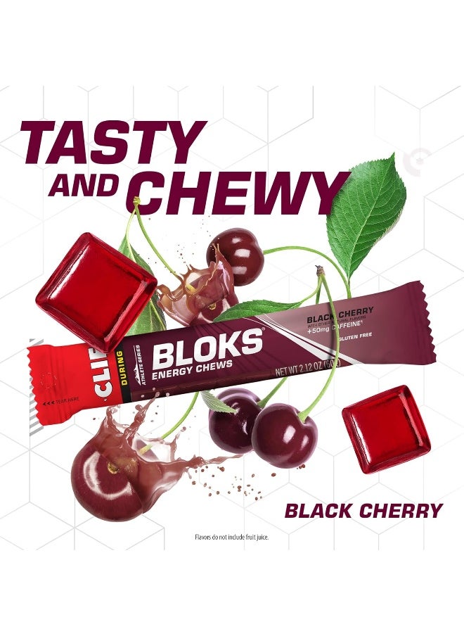Bar Energy Chews Blocks Black Cherry Flavor 50mg Caffeine