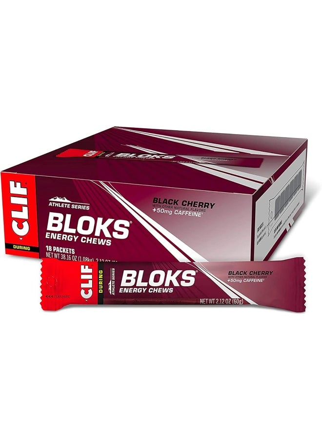 Bar Energy Chews Blocks Black Cherry Flavor 50mg Caffeine