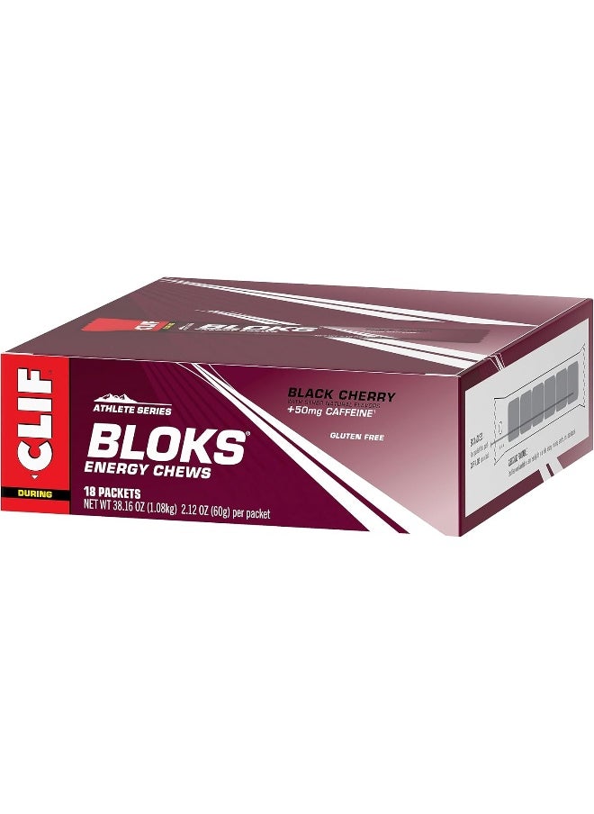 Bar Energy Chews Blocks Black Cherry Flavor 50mg Caffeine