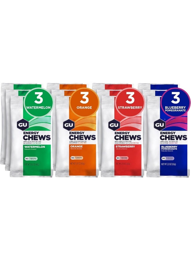 Chews Gummies With Electrolytes, 12 Bags 24 Servings Total Assorted