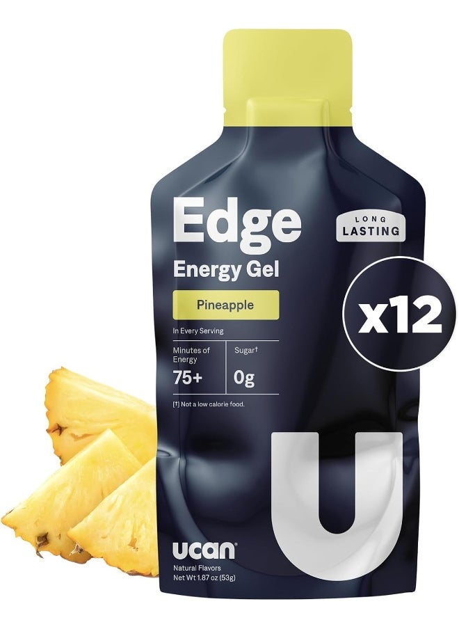 Edge Energy Gel Shots, Pineapple (12, 2 Ounce Packets)