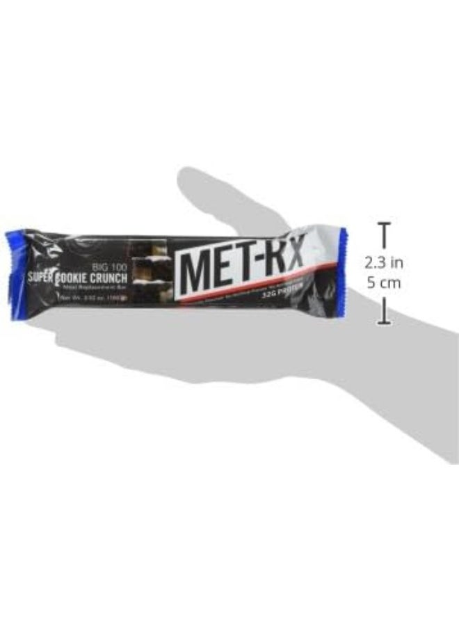 Big 100 Protein Bar, Meal Replacement Bar, 32G Protein, Super Cookie Crunch, 3.52 Oz Pack Of 9