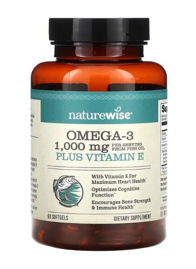 Omega 3 Plus Vitamin E 60 Softgels