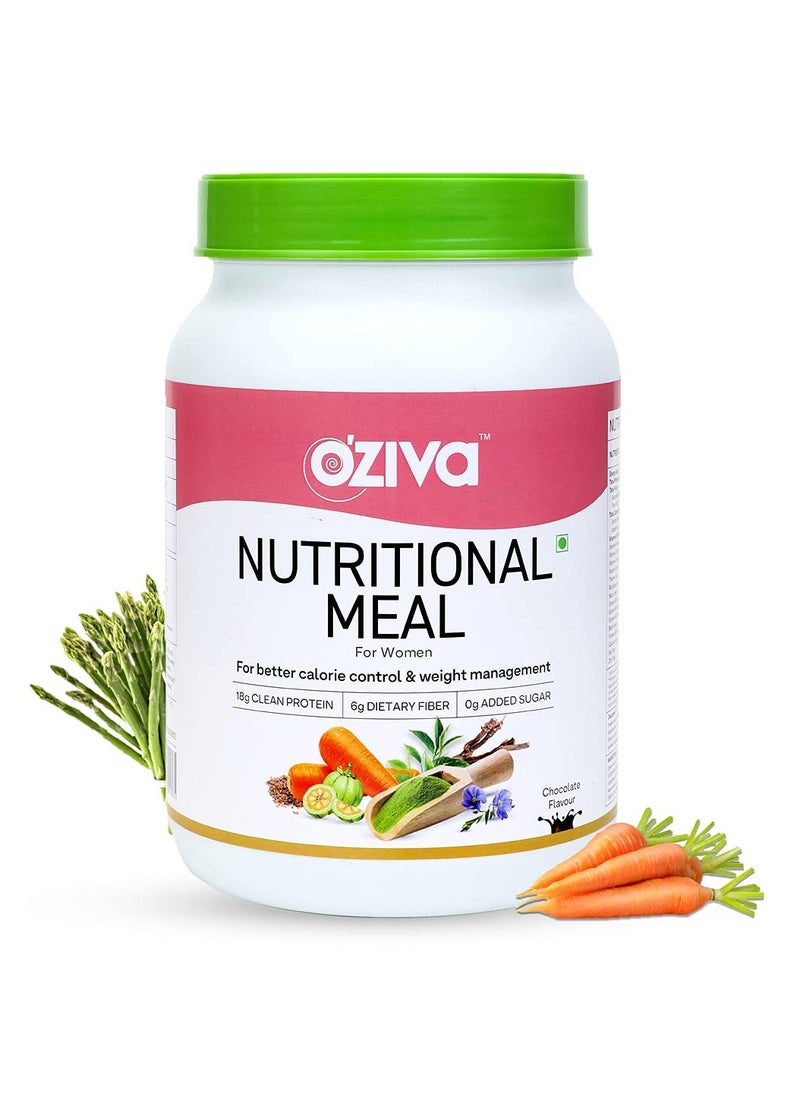 Nutritional Meal Women (High in Protein with Ayurvedic Herbs like Shatavari, Brahmi,Ginseng, Flax Seeds) for Weight Management, Meal Replacement Shake, Chocolate,1kg