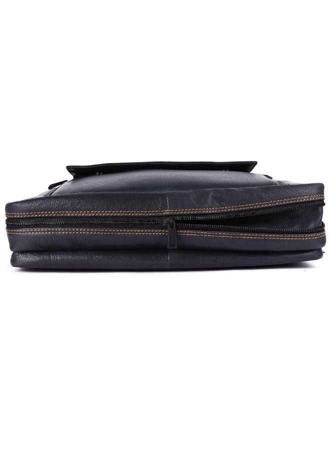 LAVERI Laptop Bag for Men - Leather Messenger Bag for Office - Fits up to 15 Inch Laptop - Shoulder Bag with Multiple Compartments - Executive Leather Bag for Work/Travel/Casual -2819
