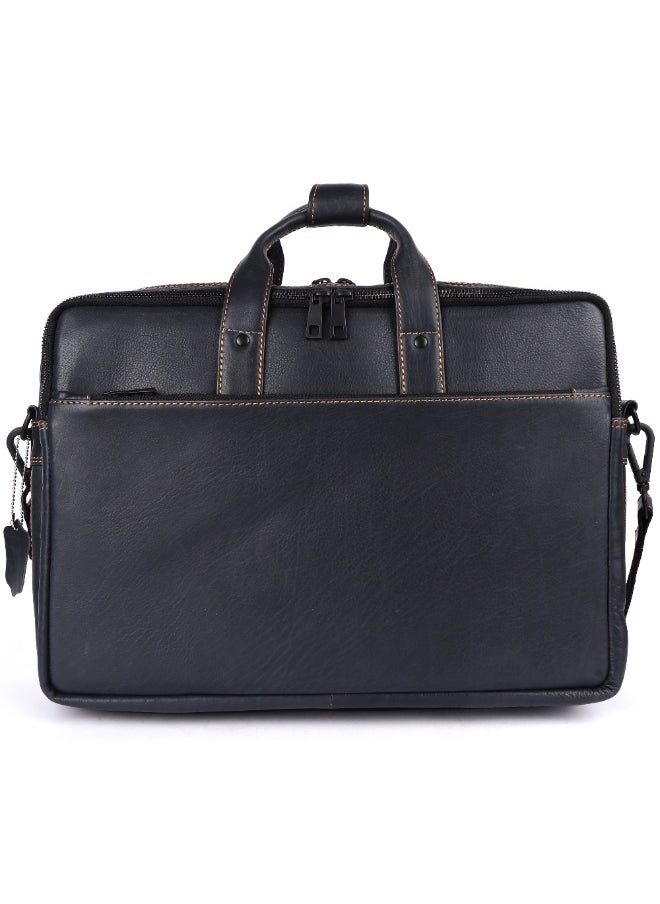 LAVERI Laptop Bag for Men - Leather Messenger Bag for Office - Fits up to 15 Inch Laptop - Shoulder Bag with Multiple Compartments - Executive Leather Bag for Work/Travel/Casual -2819