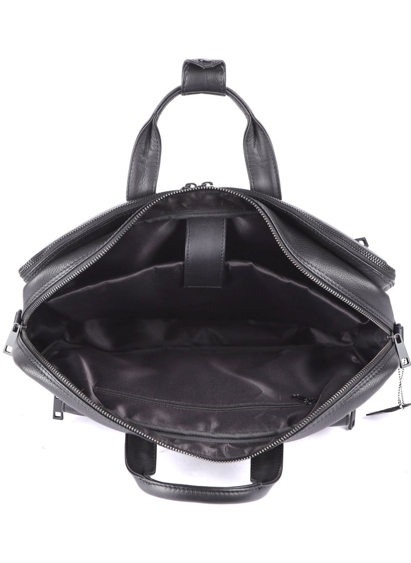 LAVERI Laptop Bag for Men - Leather Messenger Bag for Office - Fits up to 15 Inch Laptop - Shoulder Bag with Multiple Compartments - Executive Leather Bag for Work/Travel/Casual -2819