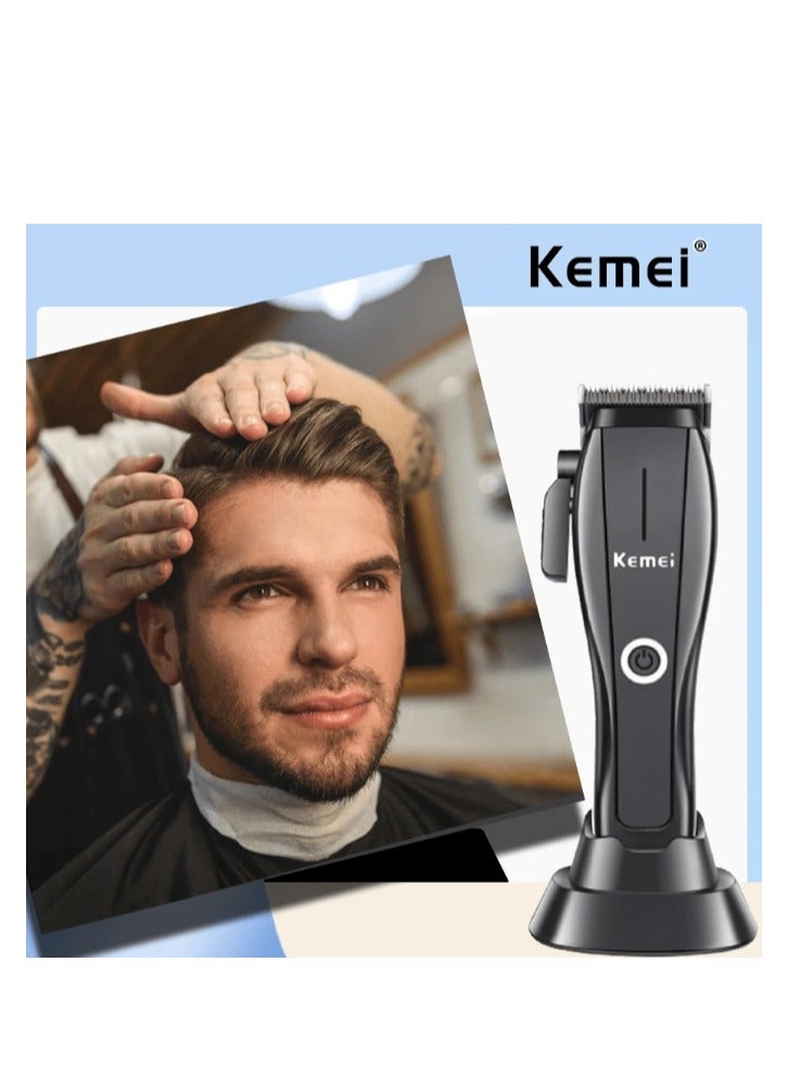 All-in-One Hair Clipper Kit: 8 Magnetic Combs, Maintenance Tools, and Convenient Accessories & 8800 high speed motor black