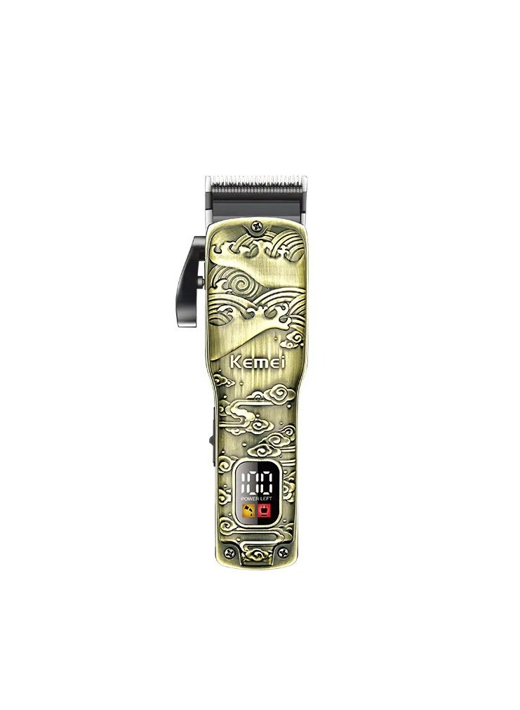 Kemei Professional Hair Clipper – 5-Speed Transmission, Dual-Use Blade for Cutting & Shaving, 160 Min Usage, 2000mAh USB Rechargeable multicolour