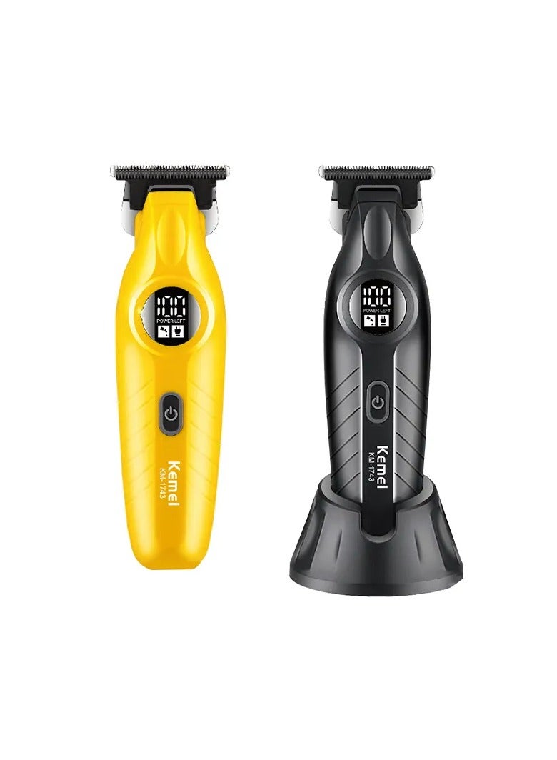 Professional Hair Trimmer Turbo Mode, Smart Charging Display, 120 Min Usage, USB Rechargeable, 600mAh Battery Black