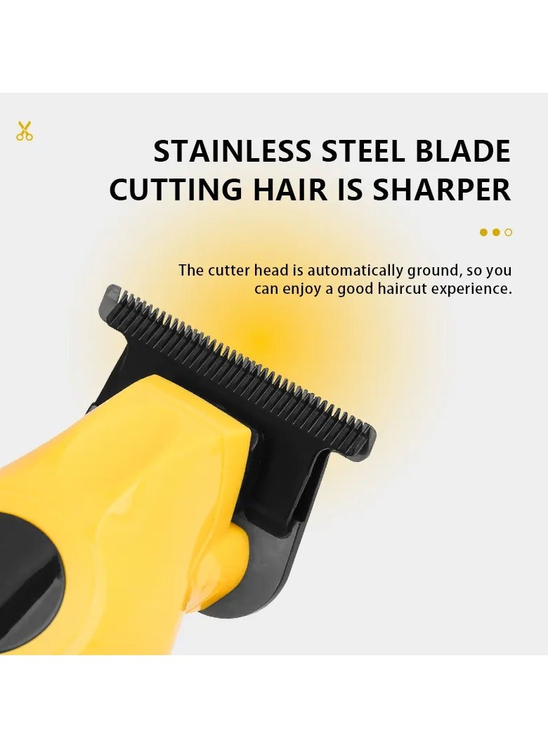 Professional Hair Trimmer Turbo Mode, Smart Charging Display, 120 Min Usage, USB Rechargeable, 600mAh Battery Black
