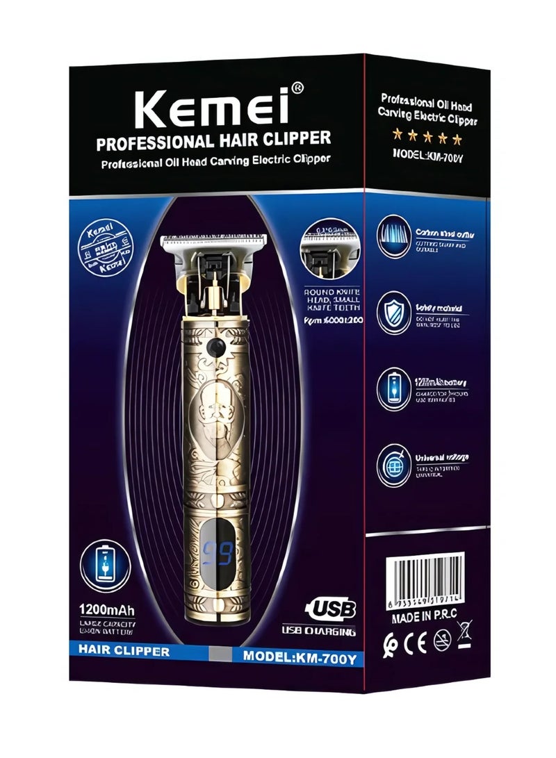Kemei Hair Clipper – Precision Pound Knife Head, Small Knife Teeth, 1200mAh Battery, USB Rechargeable, Professional Grooming Tool multicolour