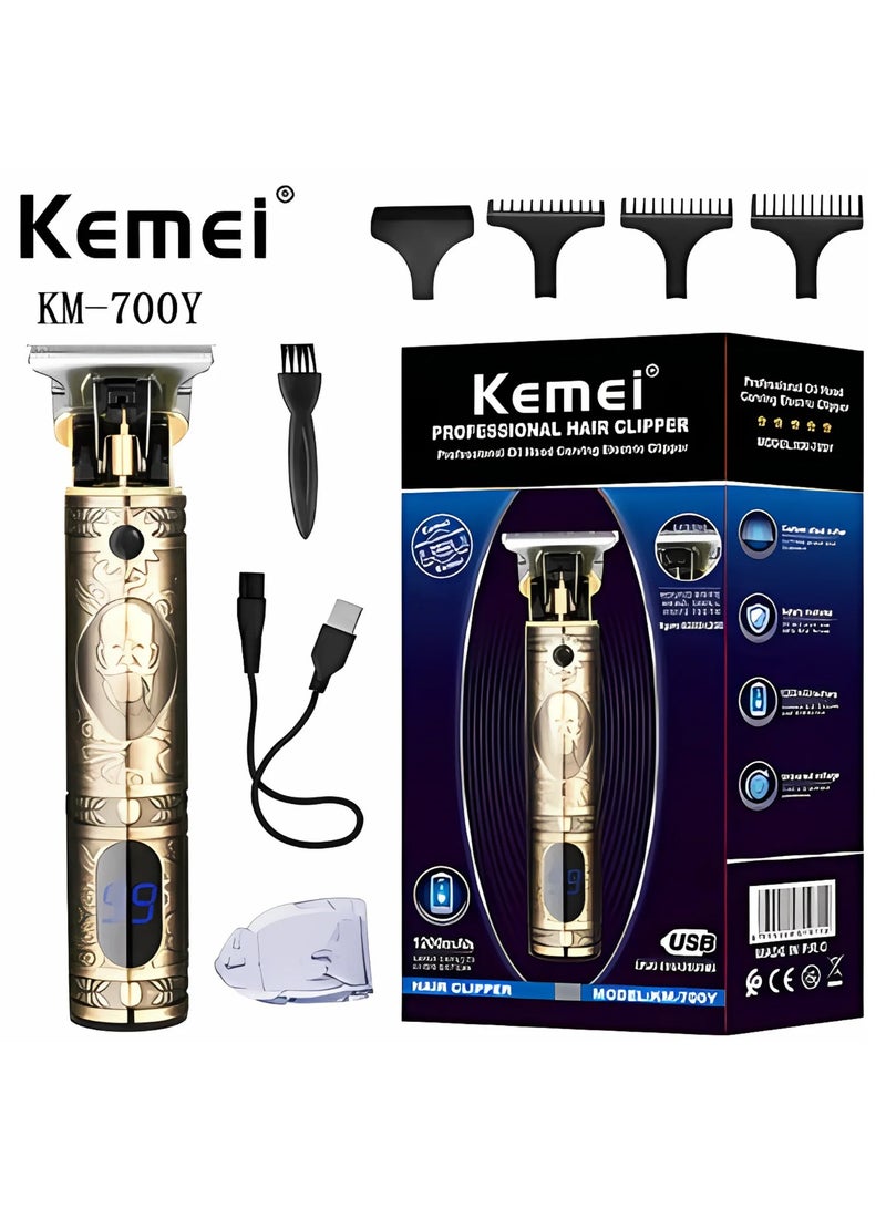 Kemei Hair Clipper – Precision Pound Knife Head, Small Knife Teeth, 1200mAh Battery, USB Rechargeable, Professional Grooming Tool multicolour