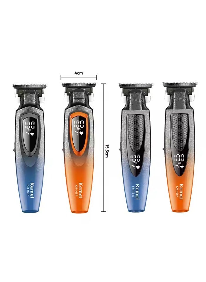 Kemei Hair Trimmer for Men – DLC Fixed Blade, 8000RPM Motor, 120 Mins Use, 1400mAh Battery, USB Rechargeable, Cordless Beard & Hair Clipper multicolour