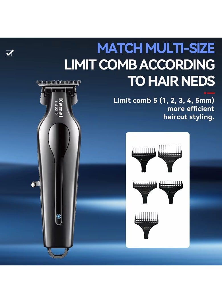 Kemei Professional Hair Clipper – 2000mAh Rechargeable Battery, 150 Minutes Runtime, High-Power Motor, Precision Blades for Hair Cutting & Grooming Multicolour