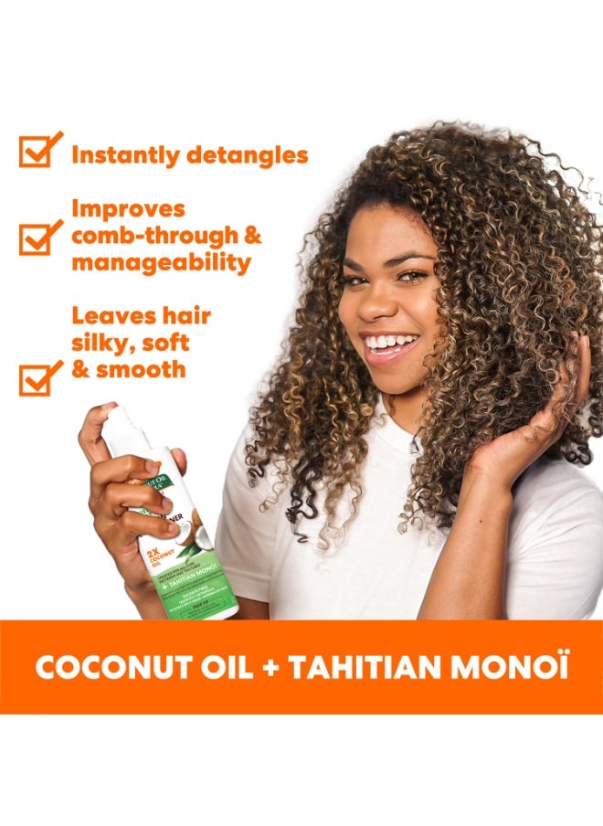Coconut Oil Leave-in Conditioner Spray for Moisture Boost &Minimized Frizz, Free of Sulfates, Parabens, Phthalates, Mineral Oil & Gluten - 250ml