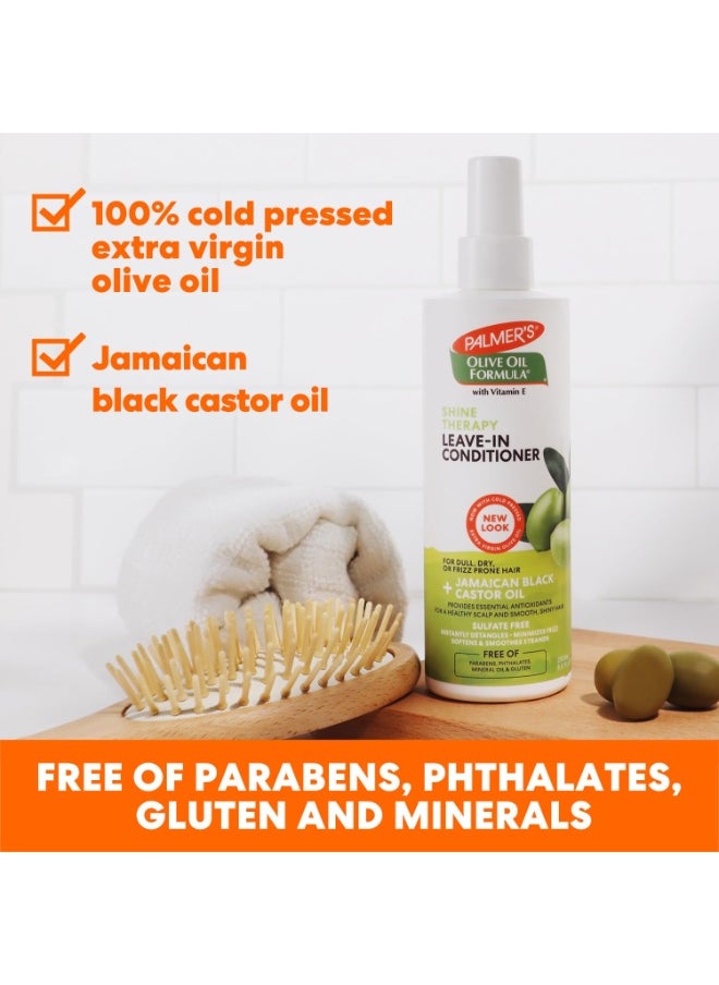 Olive Oil Leave-In Conditioner Spray For Minimized Frizz, Balanced Scalp, Shine - 250Ml