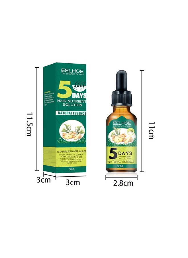 5 Days Hair Nutrient Solution，Hair Growth Serum, for Hair Fall Hair Regrowth And Scalp, Treatment Ginger Essential Oil Supports Healthy Hair Thinning Treatment Hair Growth Oil for Men 30 ML