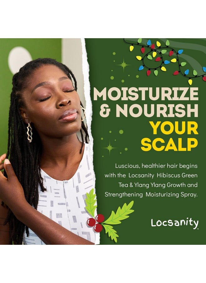 Locsanity Hibiscus Green Tea Hair Growth Spray for Dreadlocks and Loose Hairstyles Hair Care Treatment - Loc Moisturizer for Thicker, Fuller, Longer Hair (8oz)